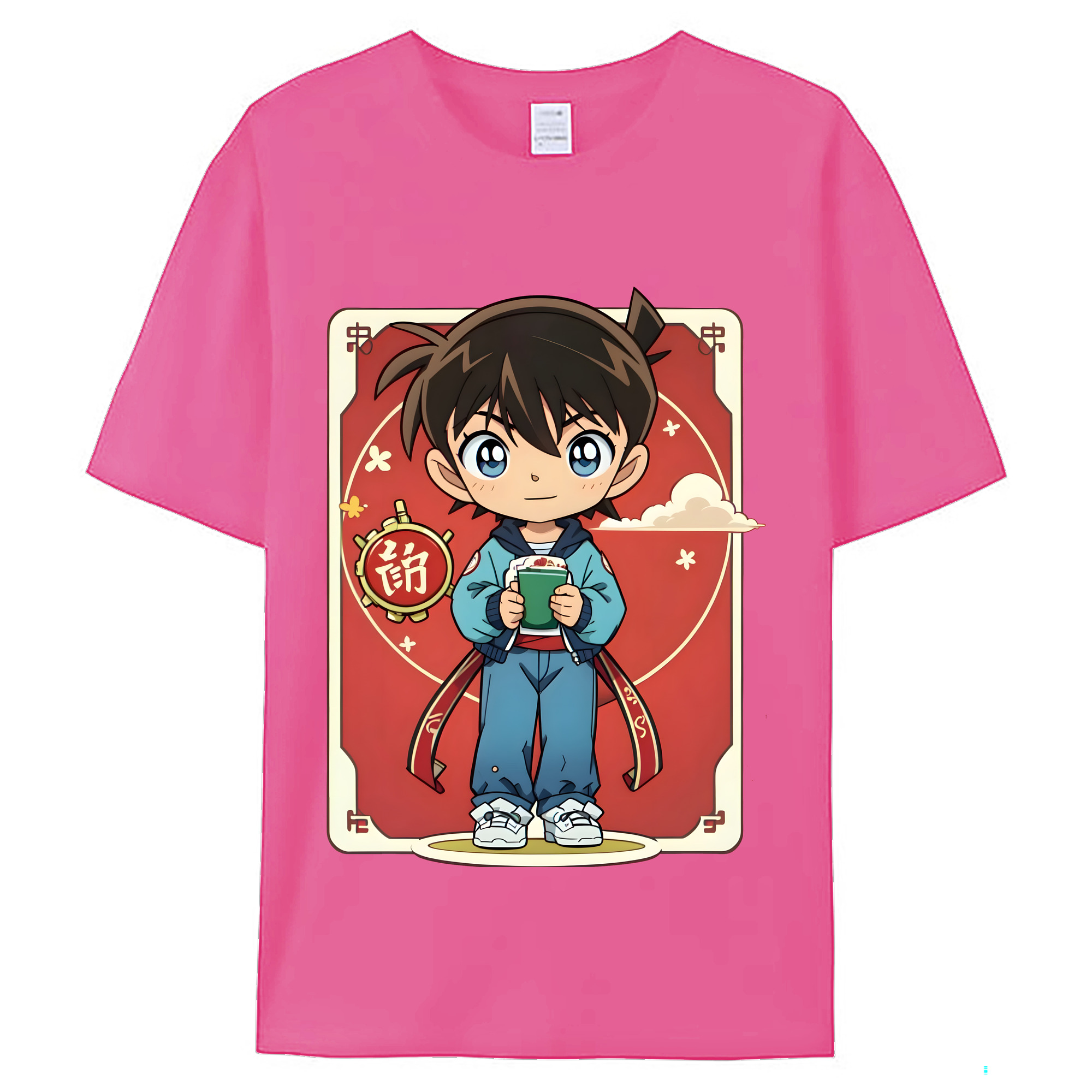 （画像用） 名探偵コナン 江戸川 コナン Detective Conan Conan Edogawa レディースカジュアルプリントTシャツ（綿100％）
